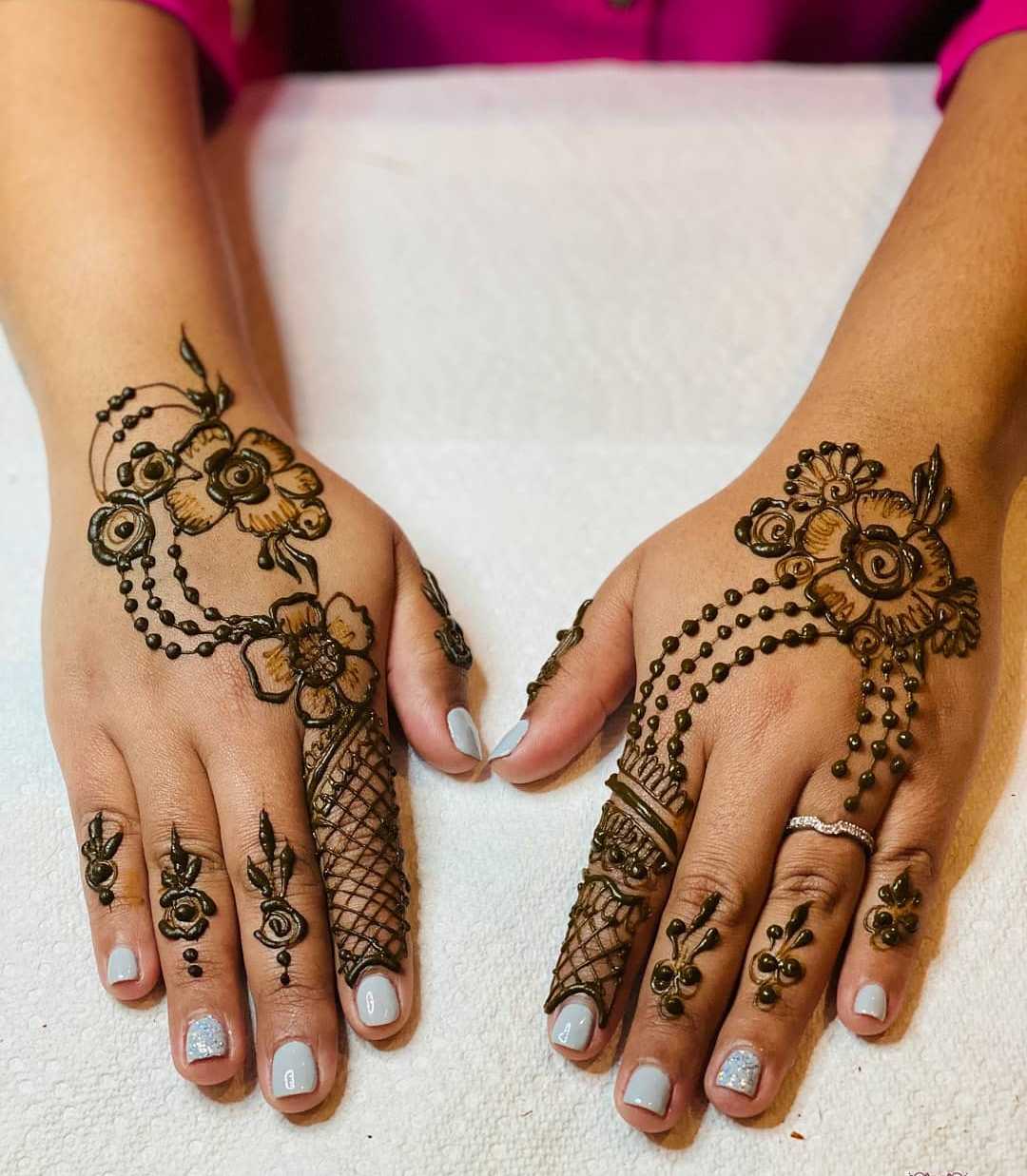 Both Hand Arabic Mehndi Designs