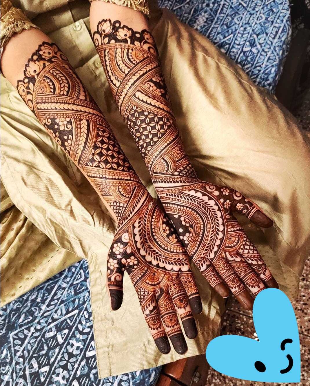 Front Hand Bridal Mehndi Design Image 
