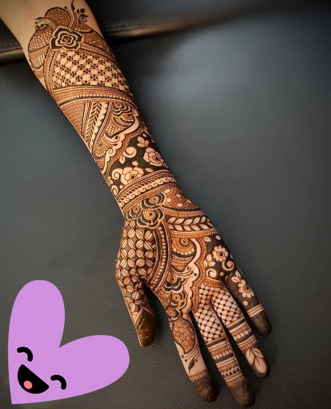Right Hand Front Bridal Mehndi Design Image 