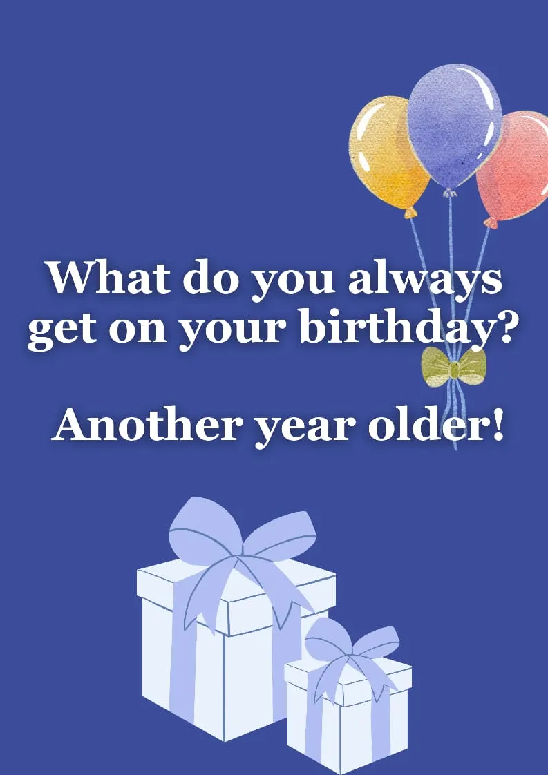What do you always get on your birthday?