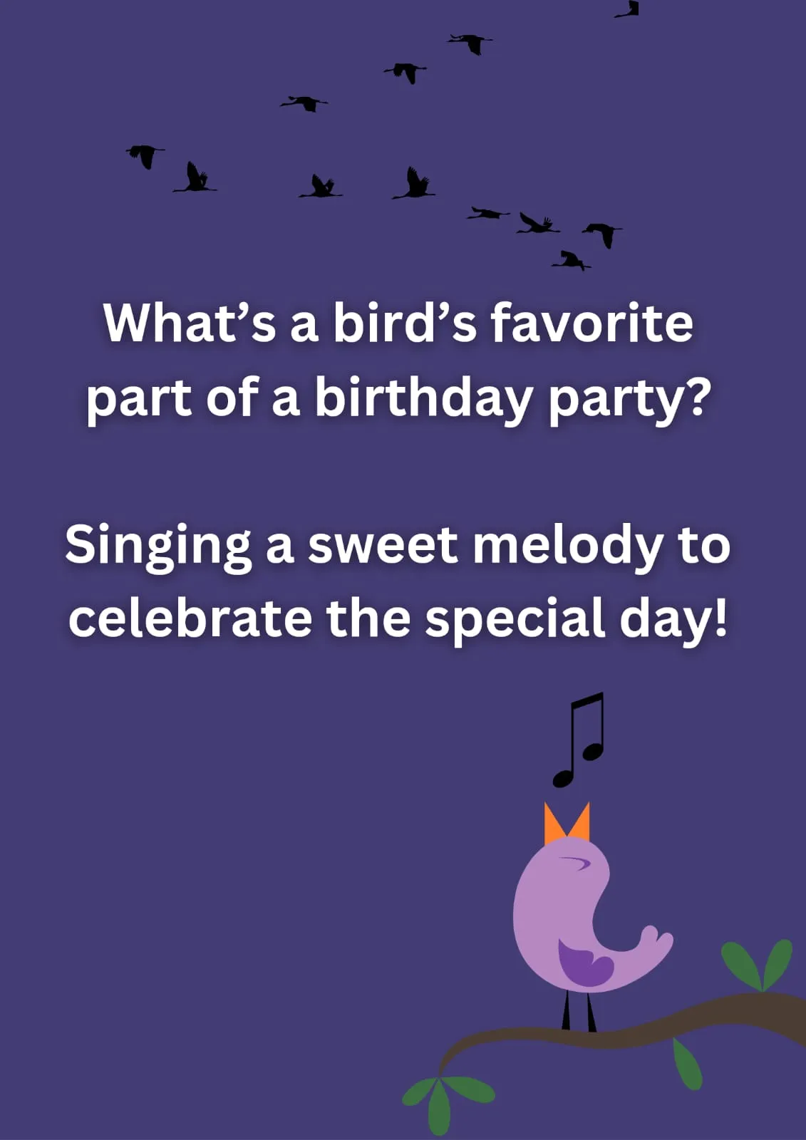 What's a bird's favorite part of a birthday party? Birthday Jokes by statusjin