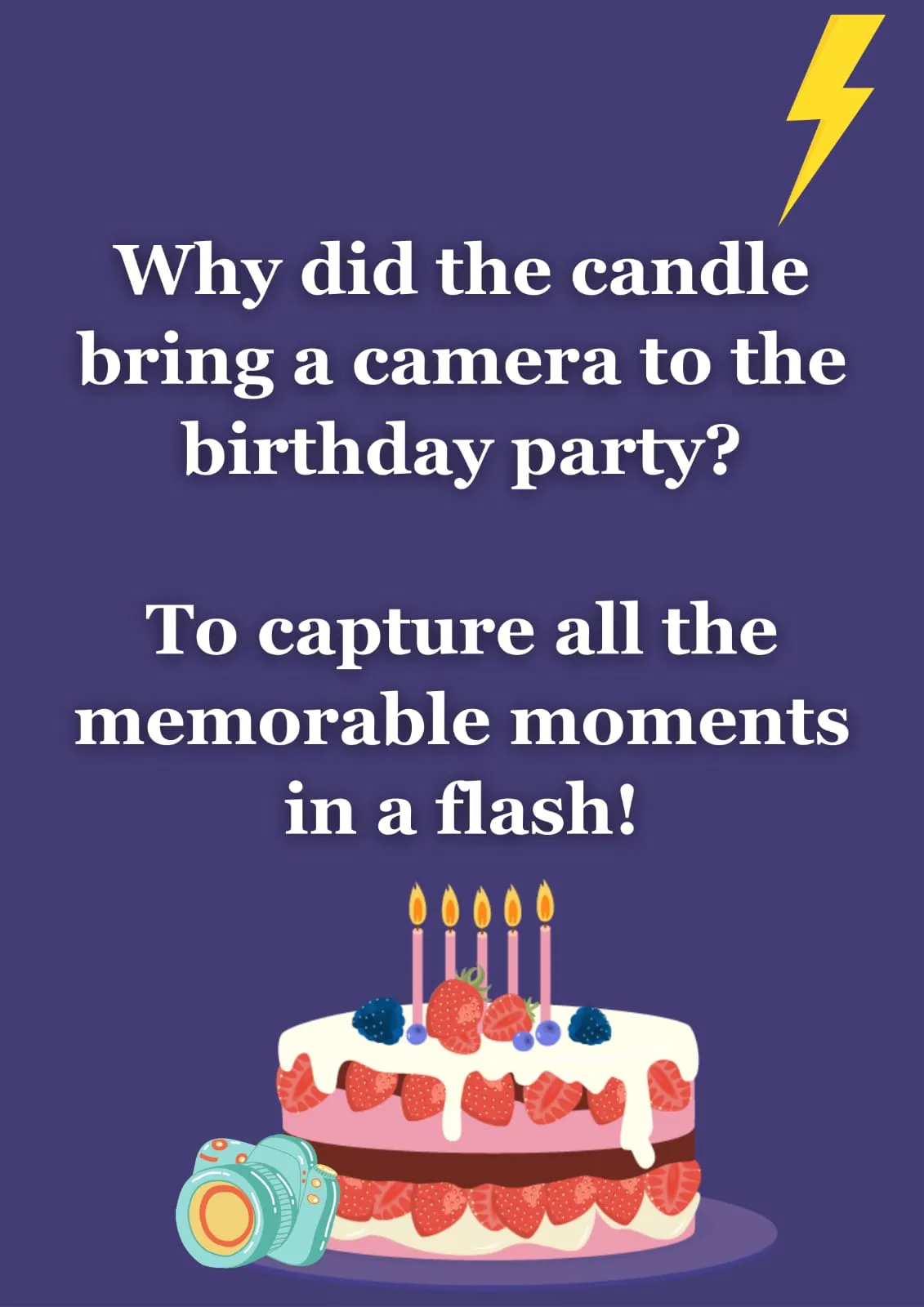 why did the candle bring a camera to the birthday party?