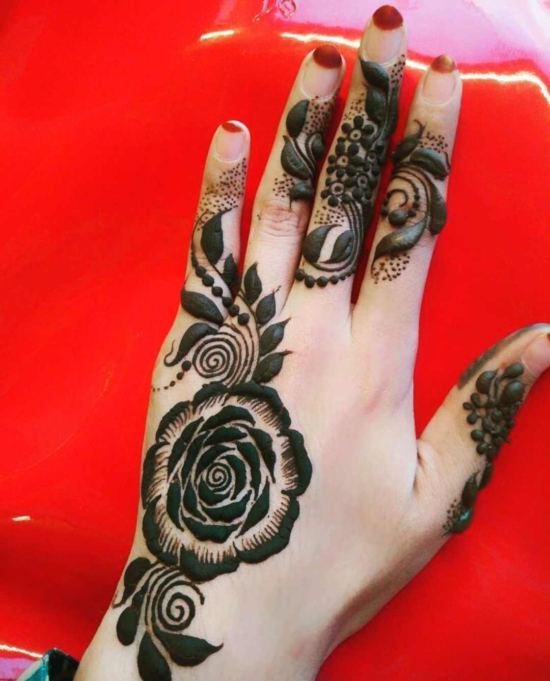 Beautiful Rose Mehndi Designs