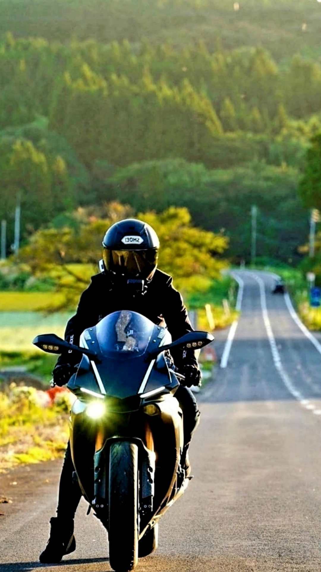 Riding Yamaha R1 Wallpaper